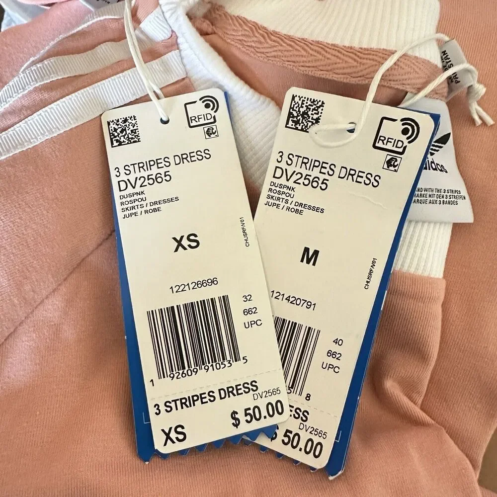Adidas Originals Womens 3-Stripes Dress dust pink DV2565 - Picture 2 of 16
